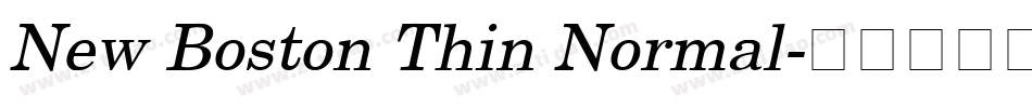 New Boston Thin Normal字体转换